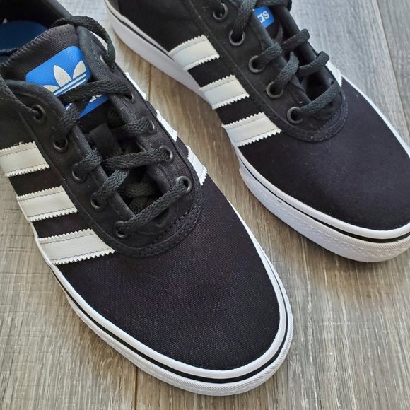 SOLD Adidas Adi-Ease Skate Shoes Black/White Men 9 - Picture 3 of 12